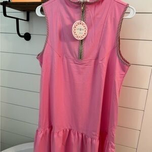 Umgee Sleeveless Ruffle-Hem Casual Dress L ladies